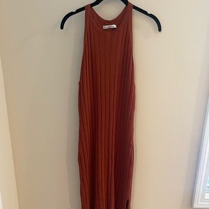 A&F High neck Bodycon Ribbed Maxi Dress